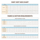 Ruby Vest Sewing Pattern
