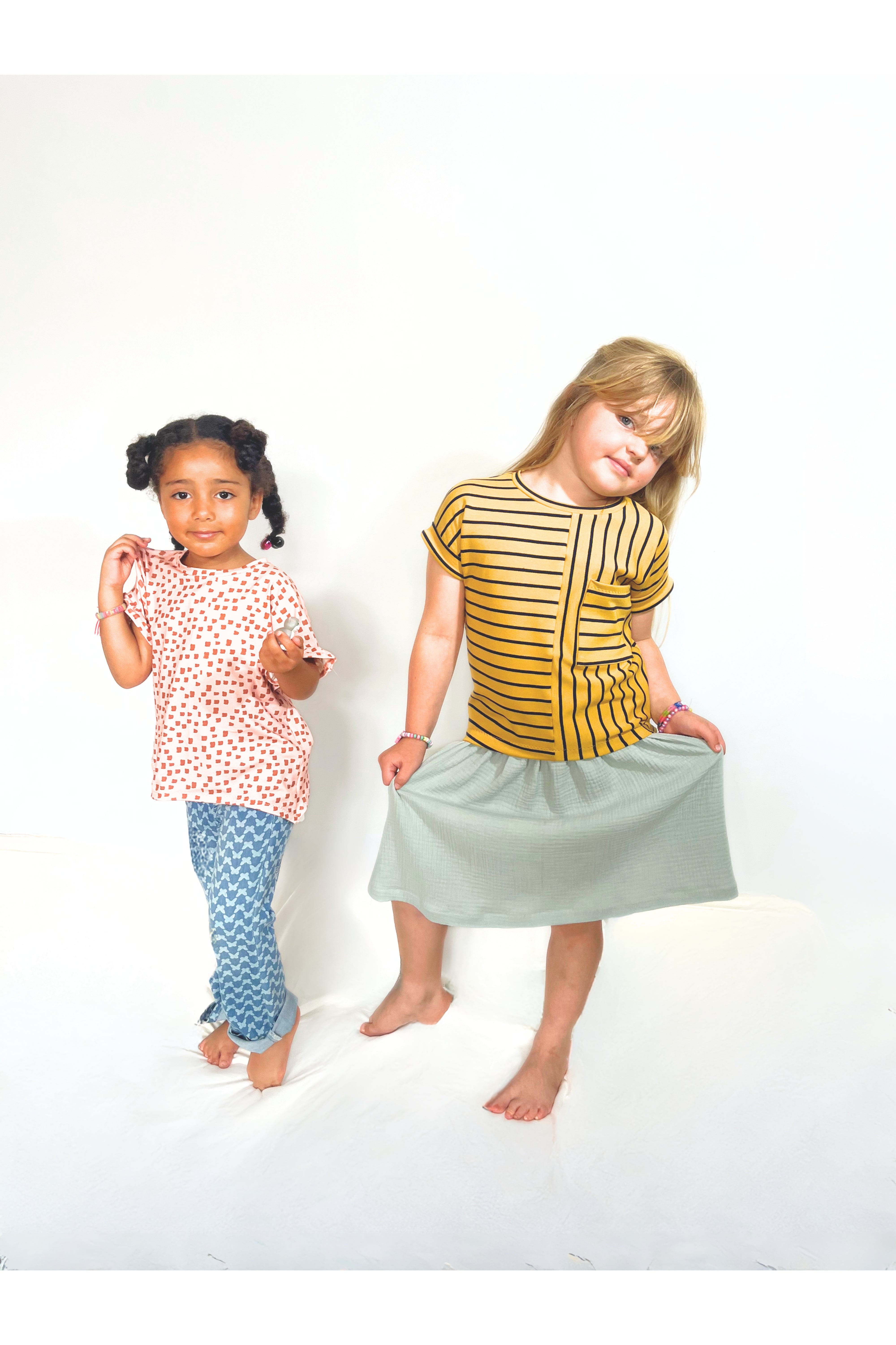 Kids Slouchy Tee Pack PDF Sewing Pattern - 1-11 years