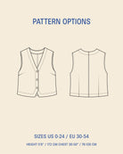 Waistcoat top sewing pattern